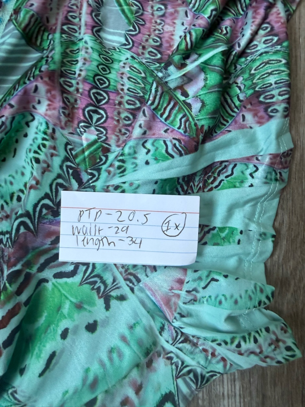 ONE WORLD Multicolor Blue Paisley Midi Hippie Boho Dress Beaded Vneck Size XL 1X - Picture 10 of 10